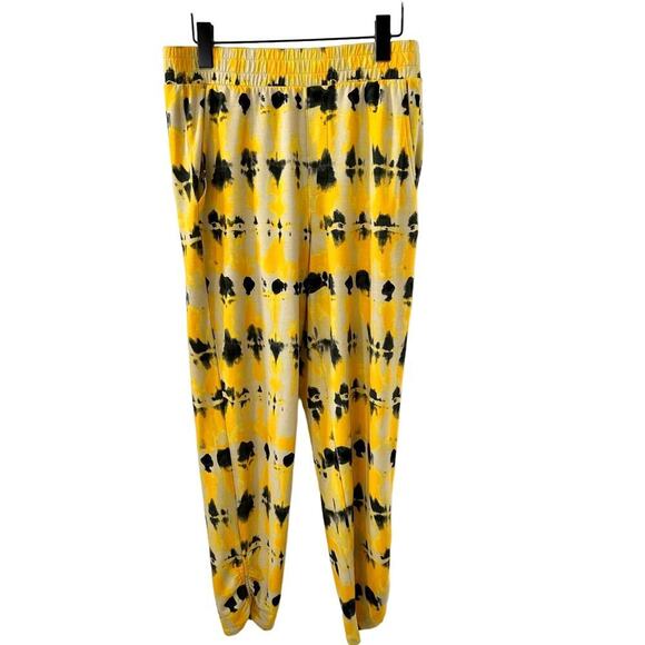 CAbi Atomic Yellow & Black Tie Dye Sweatshirt & Sweatpants Sz Small - Picture 4 of 10
